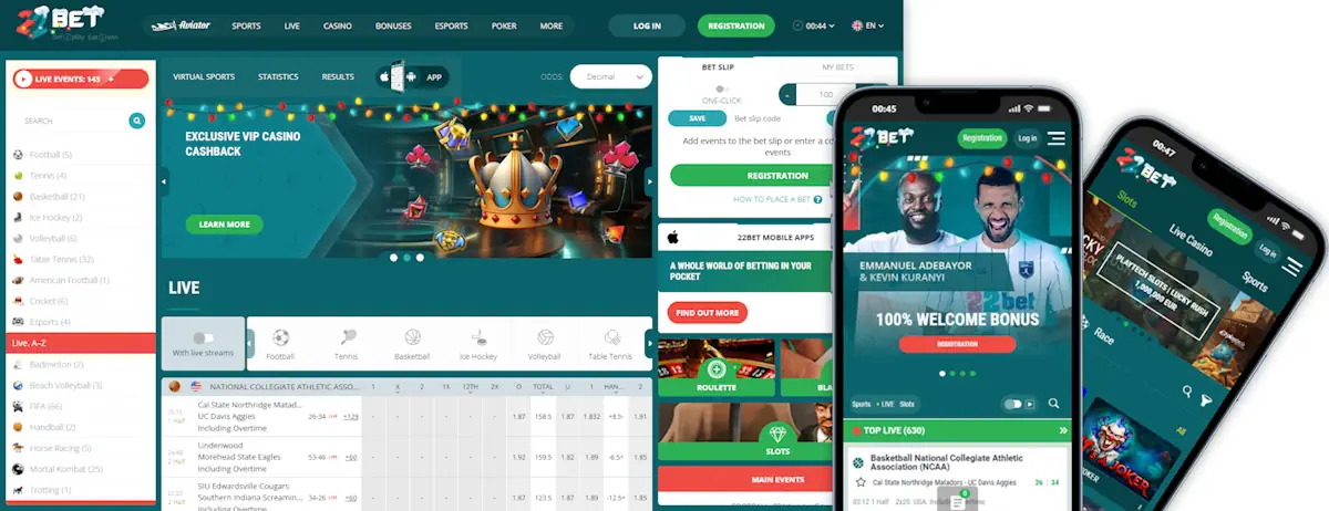 22Bet Sportsbook and Casino Screenshot